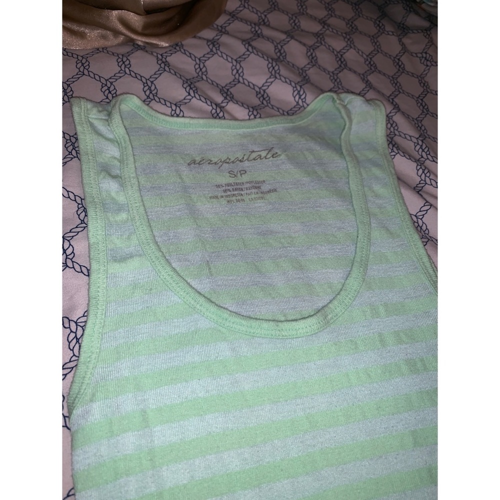 🌺 .•SALE•. Aeropostale green pastel tank